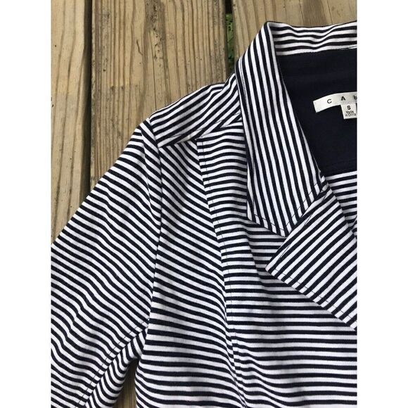 Cabi Blazer Small Navy Blue White Nautical - Picture 6 of 8